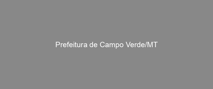 Provas Anteriores Prefeitura de Campo Verde/MT